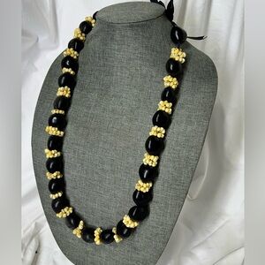 Black Hawaii necklace, genuine/kukui-nut-necklace-1 Measures 32 inches long